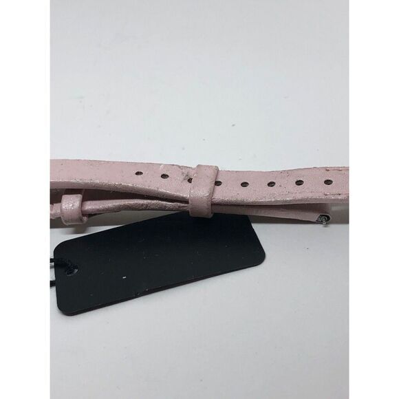 Authentic Michele Leather Watch 2 Piece Band Pink 12mm L205 - Picture 7 of 8